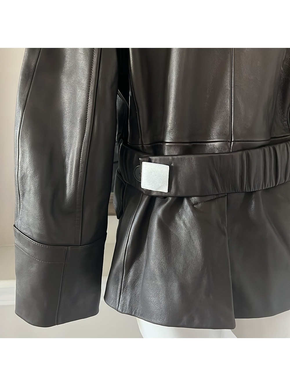 Vince 100% Lamb Leather Safari Jacket in Brown, Size M New w/Tag Retail $1495 - Picture 11 of 16